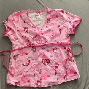 Valentines Day scrub top!